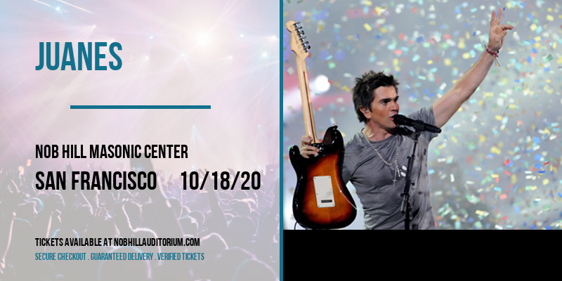 Juanes at Nob Hill Masonic Center tickets Juanes at Nob Hill Masonic Center