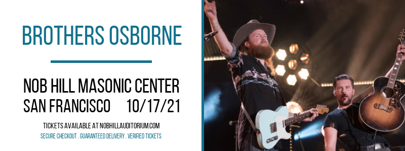 Brothers Osborne at Nob Hill Masonic Center tickets Brothers Osborne at Nob Hill Masonic Center