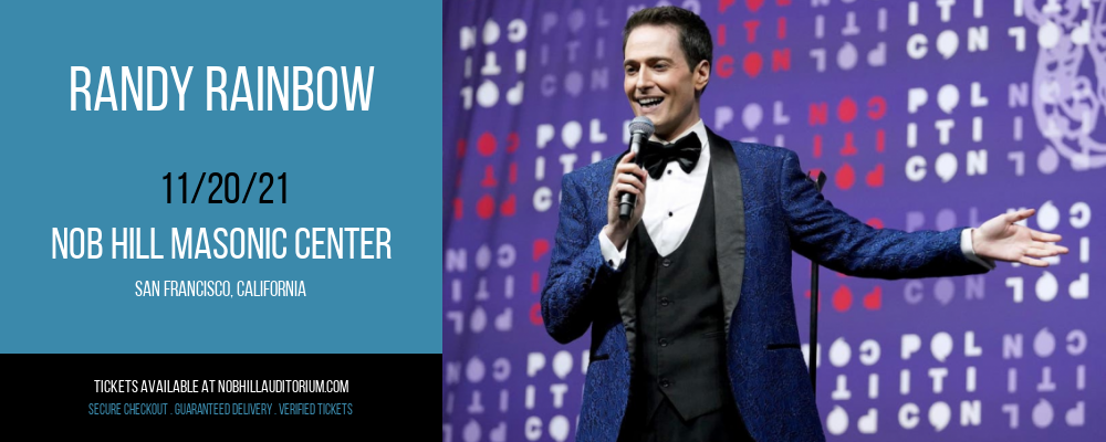 Randy Rainbow at Nob Hill Masonic Center tickets Randy Rainbow at Nob Hill Masonic Center