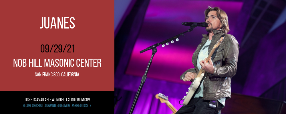Juanes at Nob Hill Masonic Center tickets Juanes at Nob Hill Masonic Center
