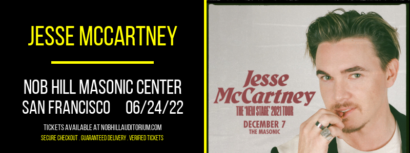 Jesse McCartney at Nob Hill Masonic Center tickets Jesse McCartney at Nob Hill Masonic Center