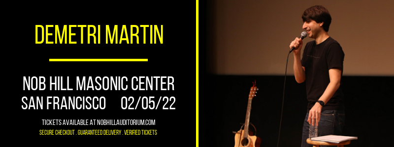 Demetri Martin at Nob Hill Masonic Center tickets Demetri Martin at Nob Hill Masonic Center