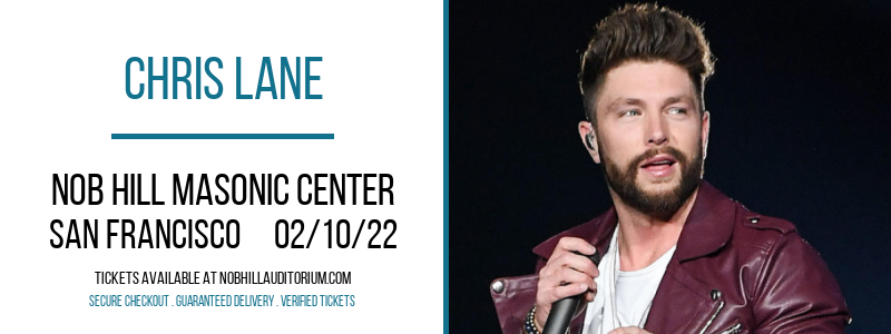 Chris Lane [CANCELLED] at Nob Hill Masonic Center