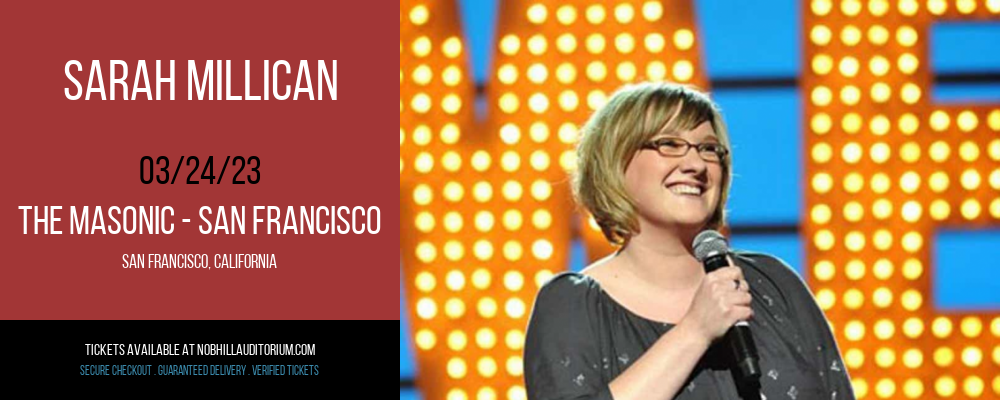 Sarah Millican at Nob Hill Masonic Center tickets Sarah Millican at Nob Hill Masonic Center
